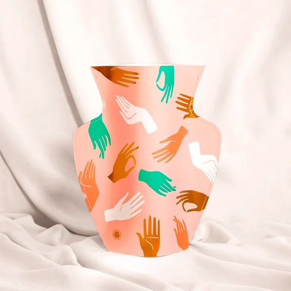 Jarrón papel hamsa rosa (1)