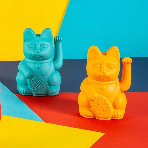 Lucky Cat Mini Azul turquesa (3)